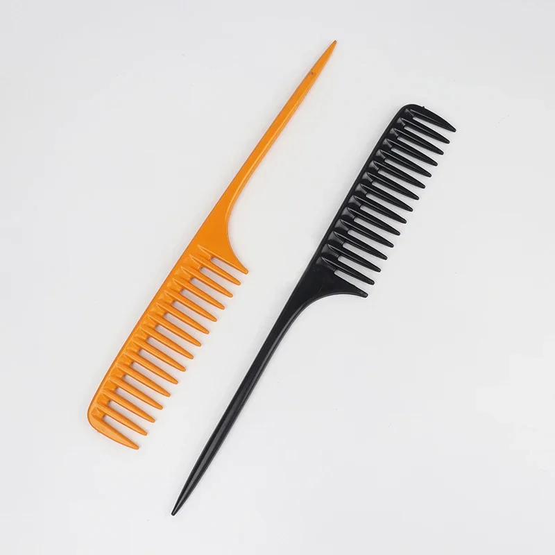 Mäusezchwanzkamm mit dünnem Griff, breitzinkiger Kamm, geeignet für alle Haartypen, für Salon- und Heimgebrauch als Haaraccessoire – Detail 7