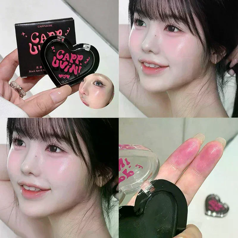 Liefde Vorm Cappuvini Blush Zwart Veranderende Blush Wang Tint Crystal Hydraterende Rose Blusher Transparante Chang Gel Rouge Crème