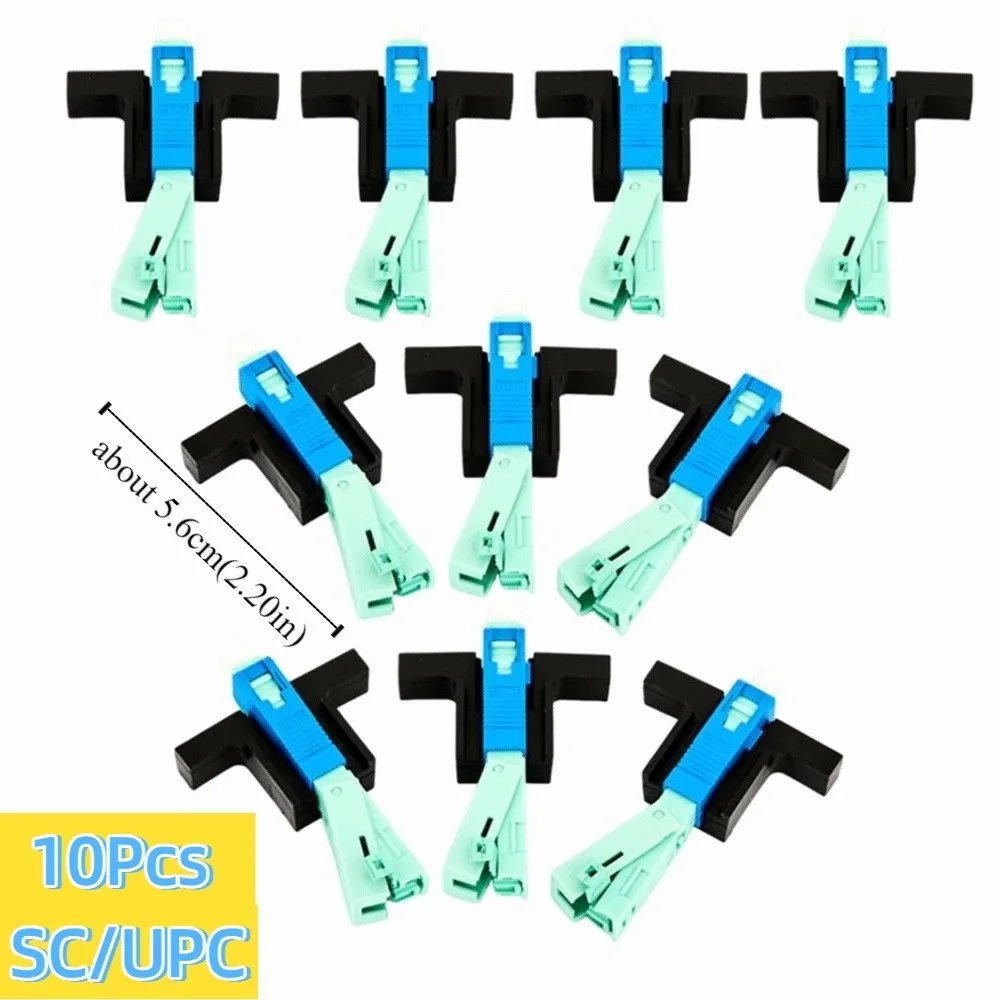 10Pcs 임베디드 SC UPC 광섬유 퀵 커넥터 전문 FTTH 도구 설치가 용이함 콜드 커넥터 재사용 가능한 유니버설