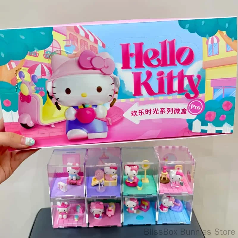 

In Stock Sanrio Hello Kitty Action Figures Happy Hour Series Blind Box Toys Cute Doll Collection Ornament Birthday Gifts Toys