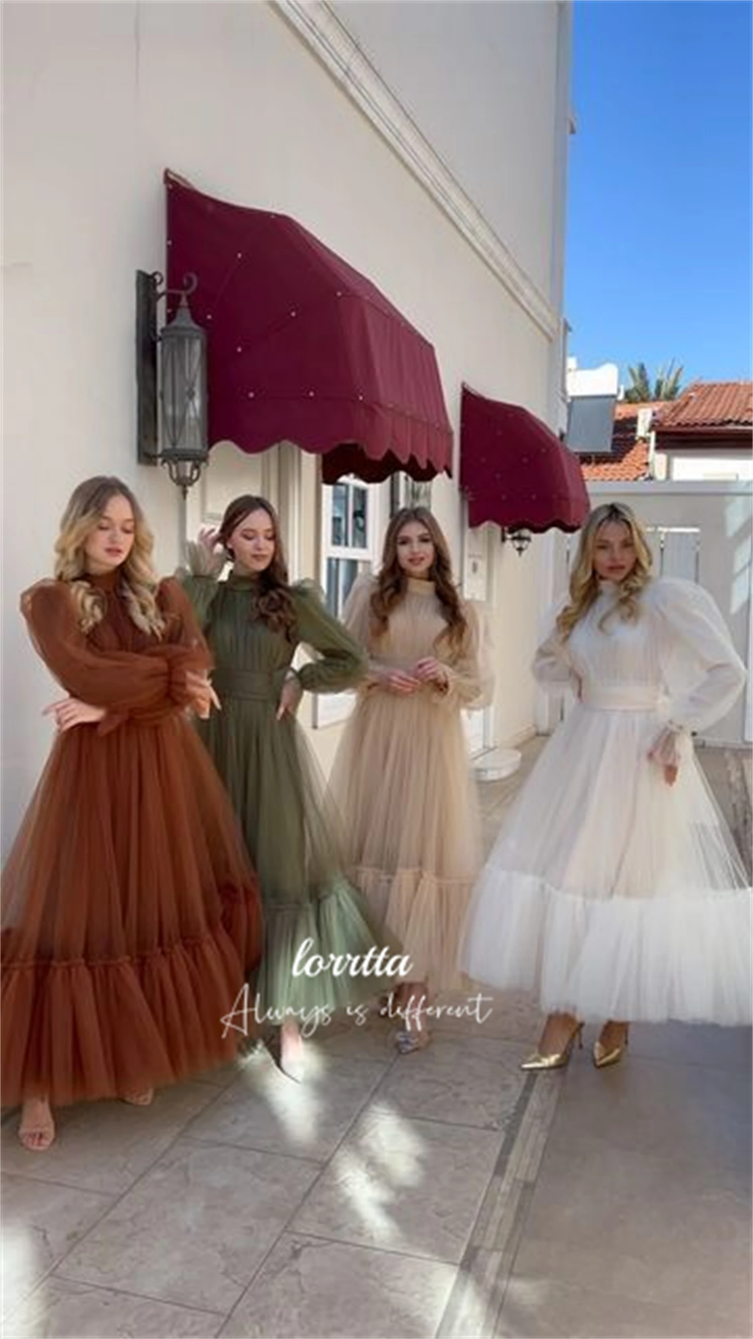 

Lorrtta Wedding Party Dress Graduation Gown Line A Mesh Bridesmaid Elegant Evening Dresses 2024 Luxury Happy Sharon Ball Gowns