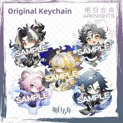 New Game Arknights Acrylic Keychain Zuo Le Wan Qing Shu Lin Cartoon Anime Pendant Keyring Backpack Jewelry Badge Gift Cosplay