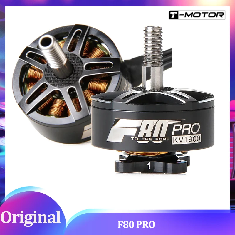 

T-HOBBY F80 Pro 1900/2200/2500KV Brushless Motor for FPV Racing Drones - 220 250mm RC Quadcopter Frame Compatibility