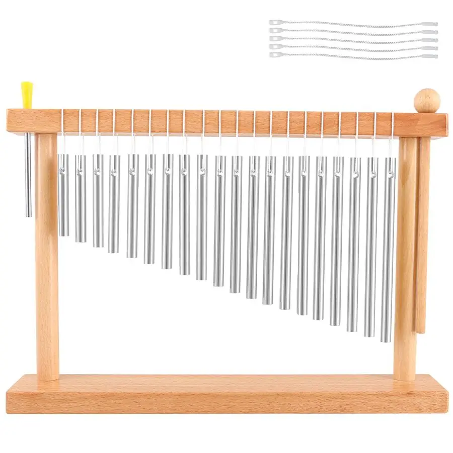 

20 Note Chime Table Wind Chime Bar Percussion Instrument Single Row Chime Hand Chimes Relaxing Meditation Healing Sound Desktop