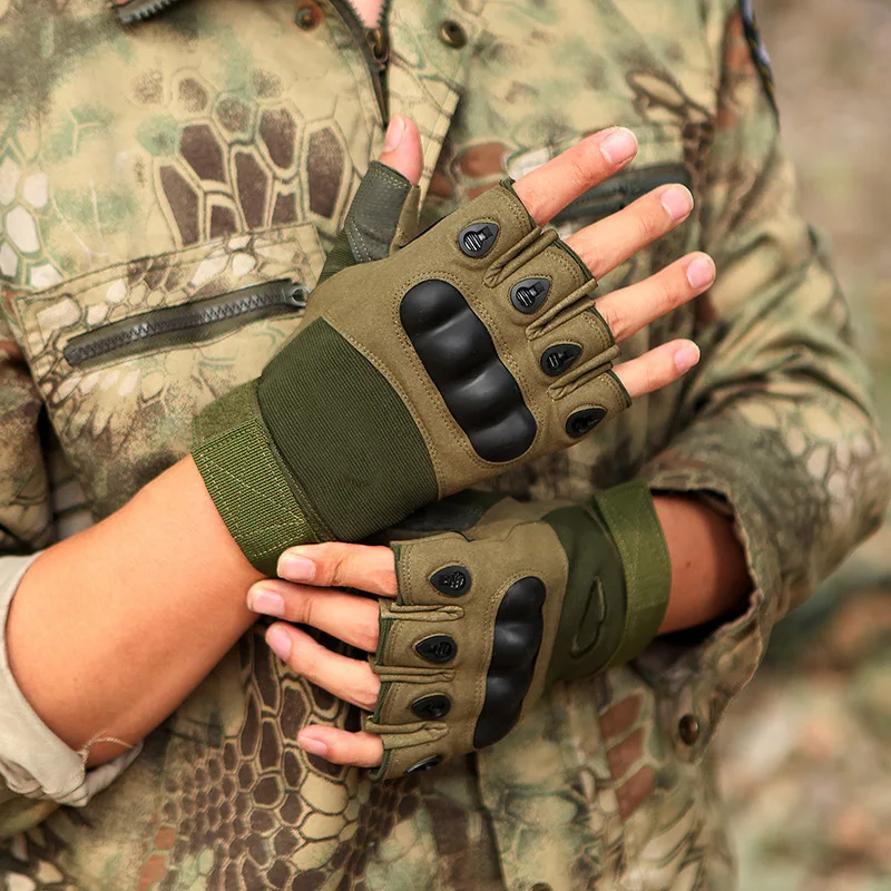 Half Finger Tactical Gloves Outdoor Men\'s Military Gloves Hiking Motorcycle Cycling Sports Glove Shooting Hunting Gloves