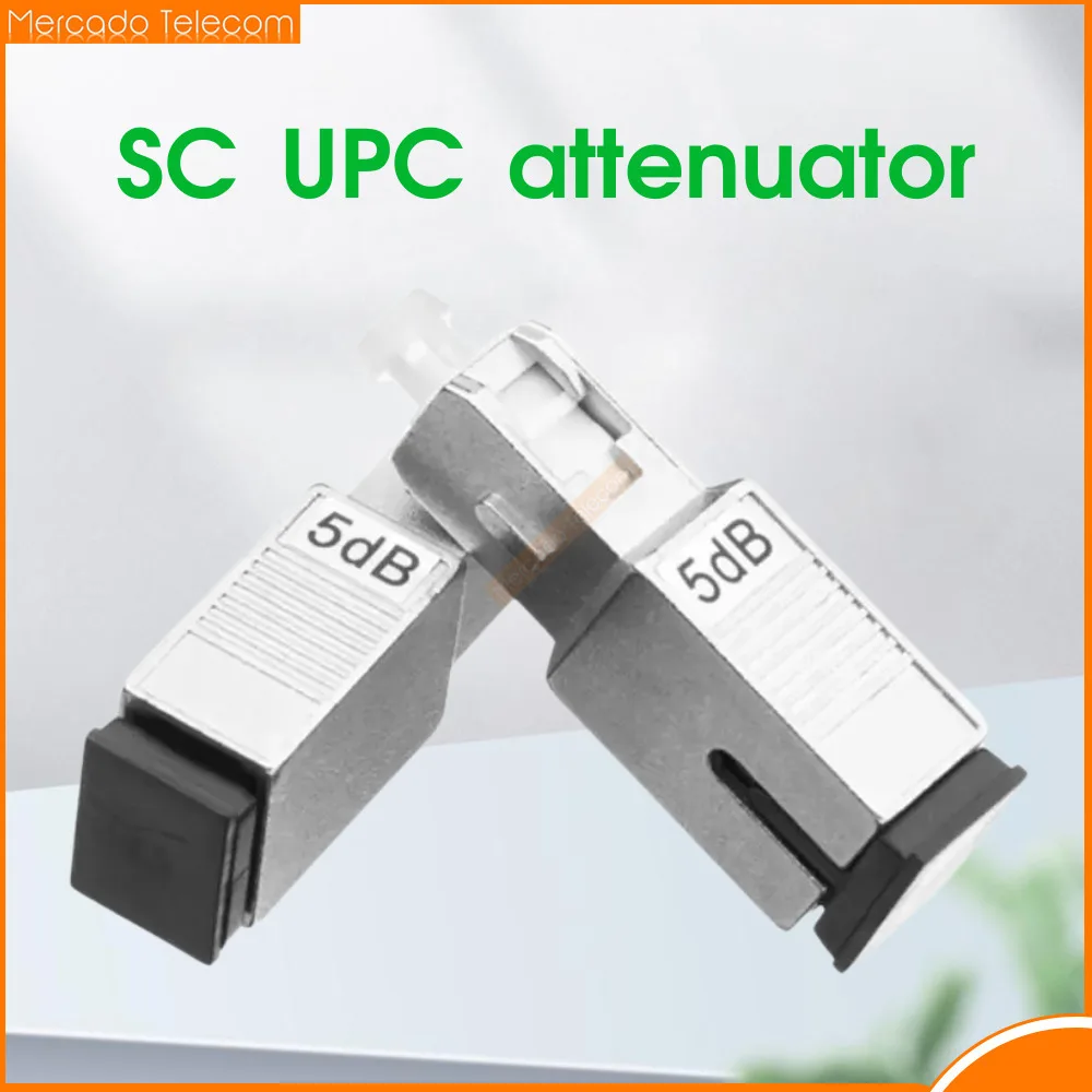 10pcs/bag Fixed Optic Attenuator Connector 1~20dB Plug-in SC UPC Female TO SC UPC Male Fiber Optic Adapter Best Price