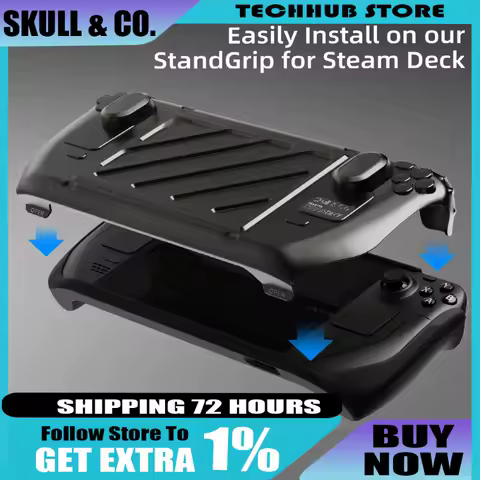 Skull &amp; Co. HardShell Front Cover Bundle GripCase Portable Protective Case StandGrip for Steam Deck LCD/OLED Game Console