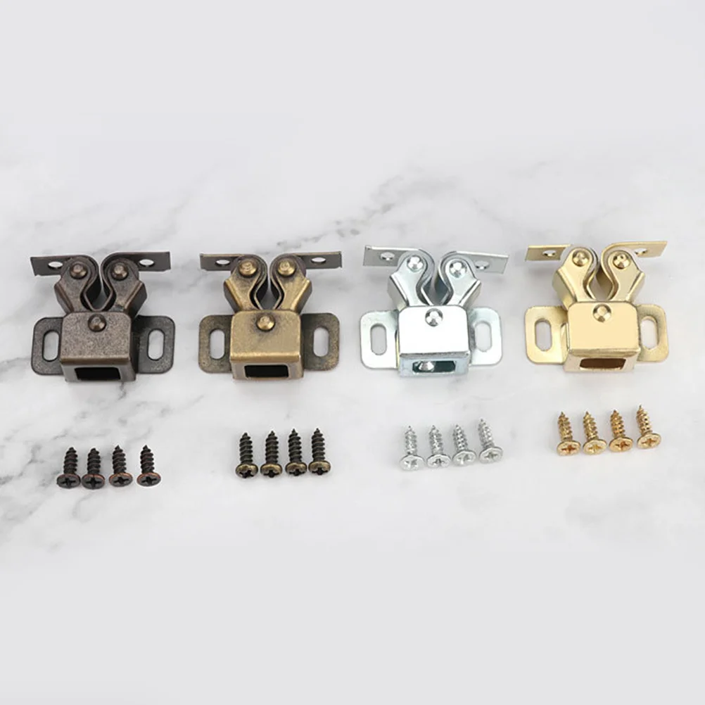 10PCS Door Lock Door Touch Latch Cabinets Interlock Chassis Cabinet Spring Ball Locker Adjustable Door Buckle ( Copper)