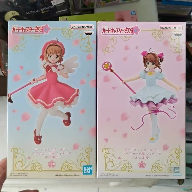 

Original Bandai Banpresto Card Captor Sakura Magic Card Kinomoto Sakura PVC Model Anime Figure Model Desktop Ornament Doll Toys