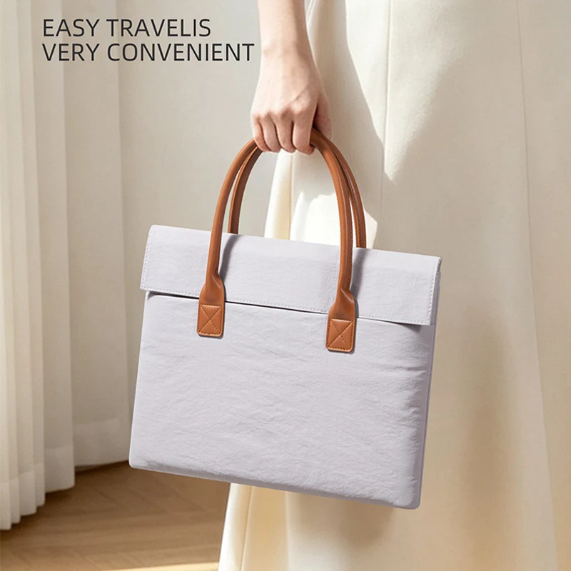 Business Laptop Bag Women Men Notebook Slim Briefcase For Macbook Pro M5 Air M4 Case 13 14 15.6 16 Inch HP Lenovo Huawei Handbag