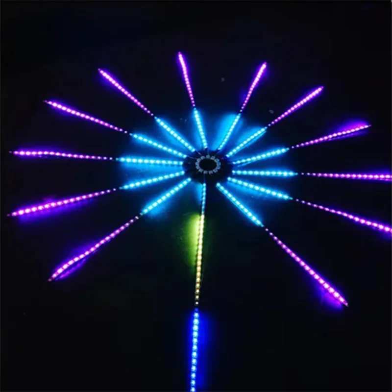 Fireworks LED Strip Light RGB Sound Control Symphony Firework Light Wedding Christmas Music Control Full Kit Dream Meteor Lamp