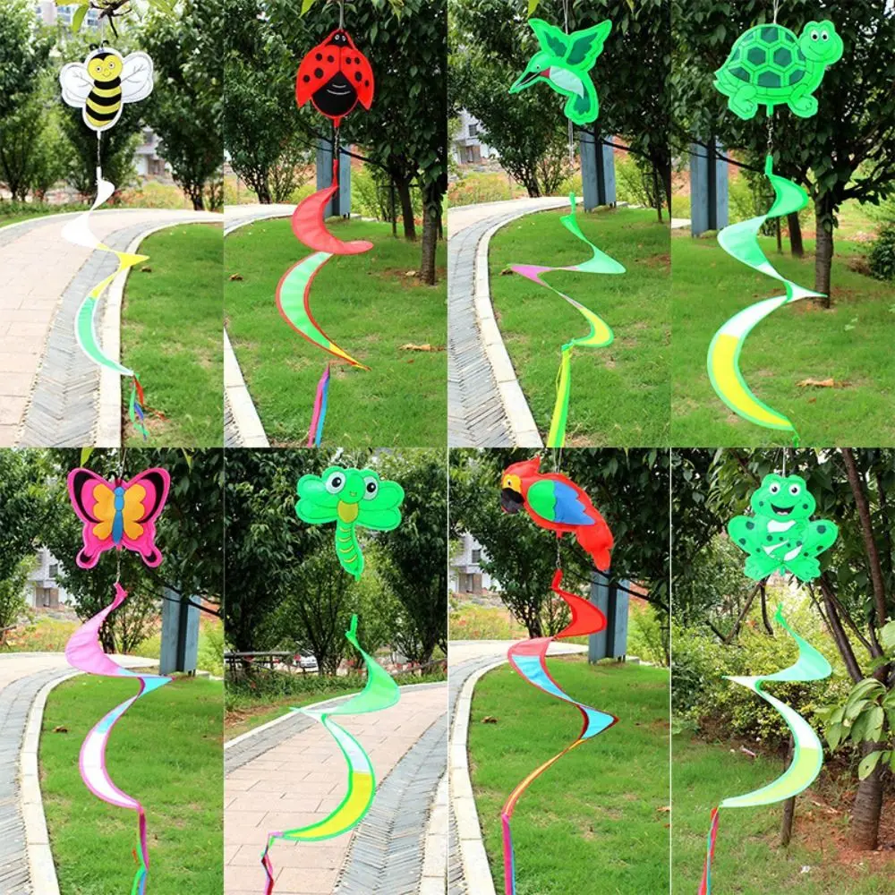 Vintage Colorful Animal Windmill No Toxic Antirust Spiral Windchimes Hanging Children Craft Kindergarten