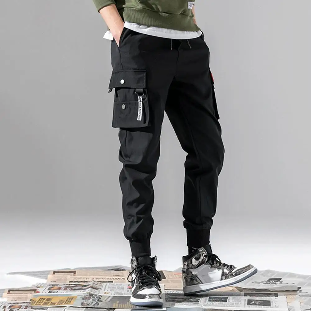 Men Sweatpants  Mid-Rise   Fitness Pants Mid-Waist Men Sports Pants