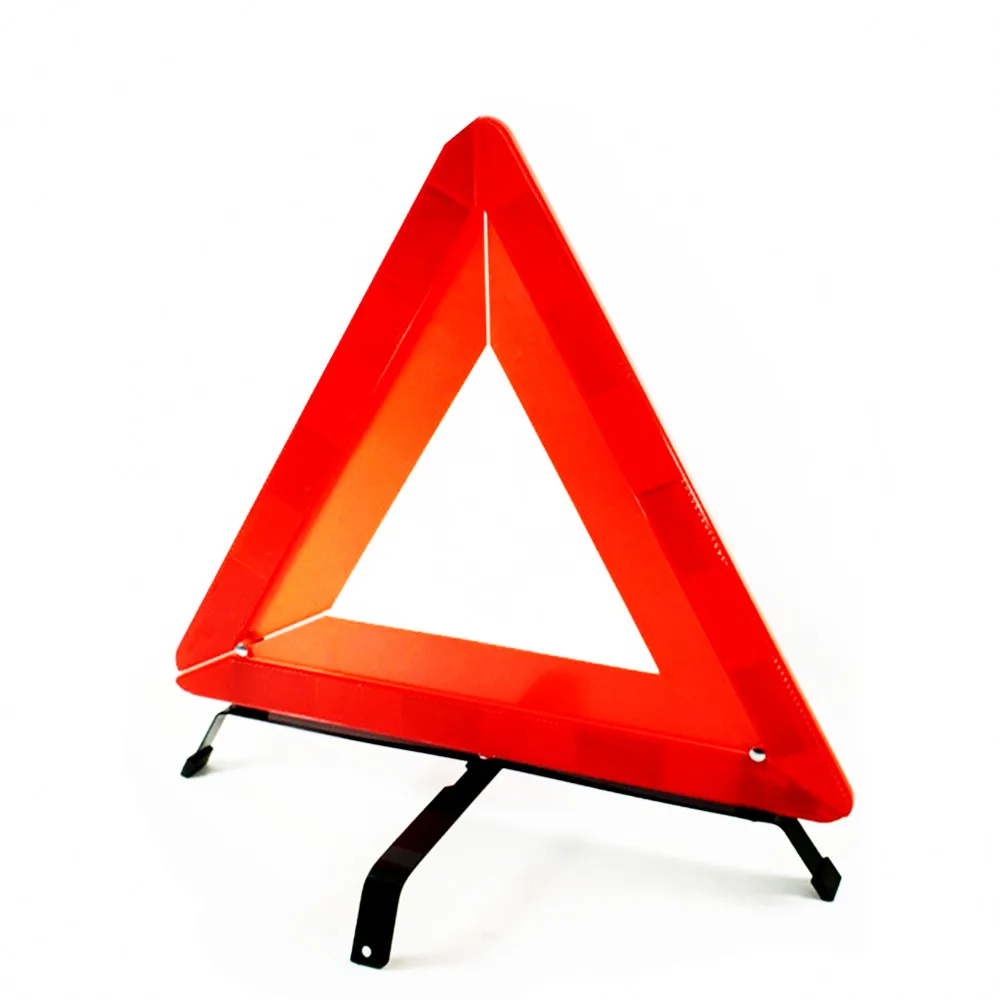 43cm Large Reflective Folding Warning Frame Car Parking Triangle Safety Warning Sign Eye-catching Solid Metal Base Bracket