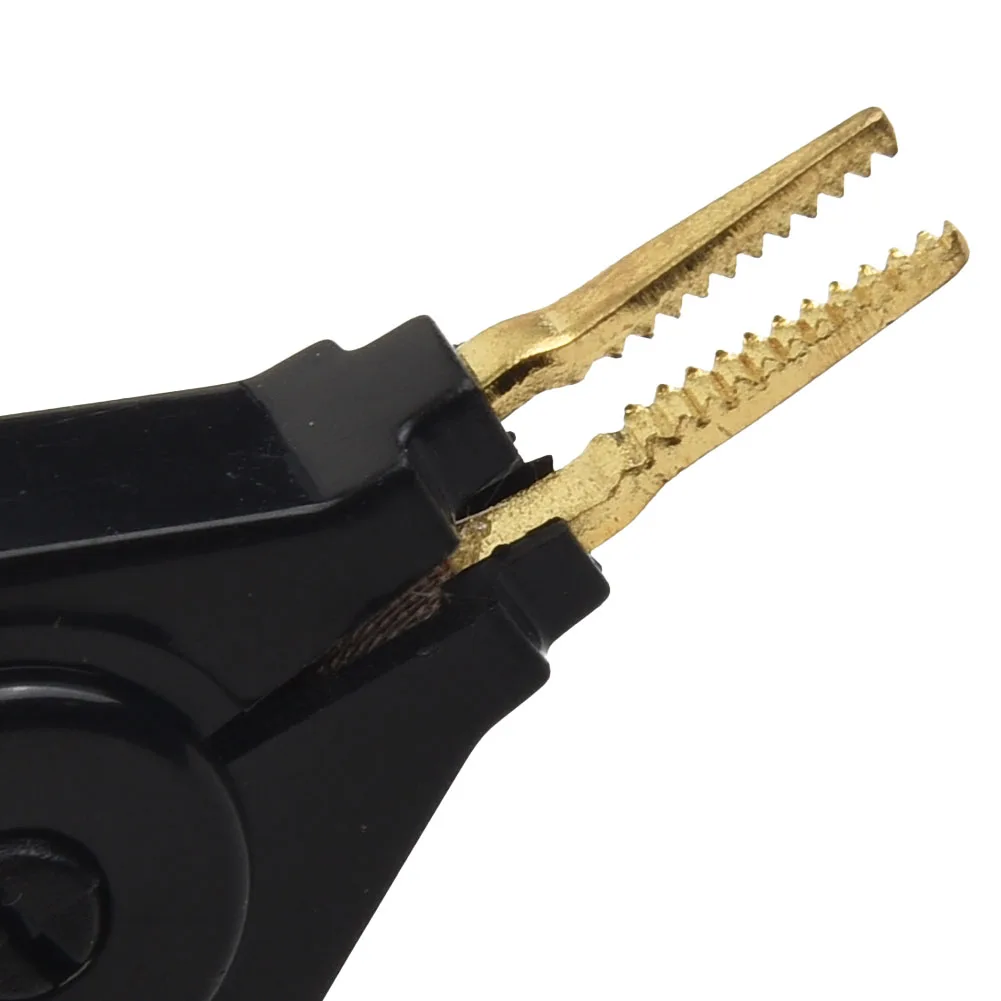 for alligator Clips Black and Red 2PCS for alligator Clip Kelvin Copper Gold Plate LCR Test Clip For Electrical Engineering