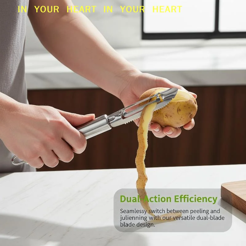 【X】Stainless Steel Vegetable Skinner Time-Saving Efficient All-Purpose Peeler for Potato Fruit Outdoor Picnic Camping
