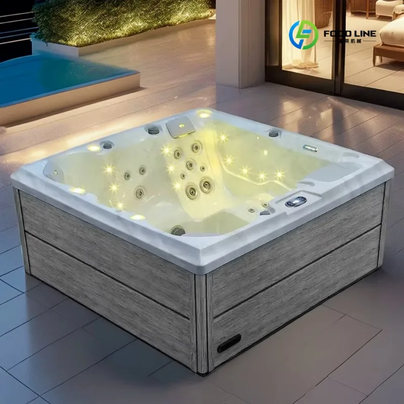 2026 New FL Customized Outdoor Jaccuzi Structural Pools Hotel whirlpool Portable Acrylic Bathtub Monalisa Luxury Swim Spa Tub