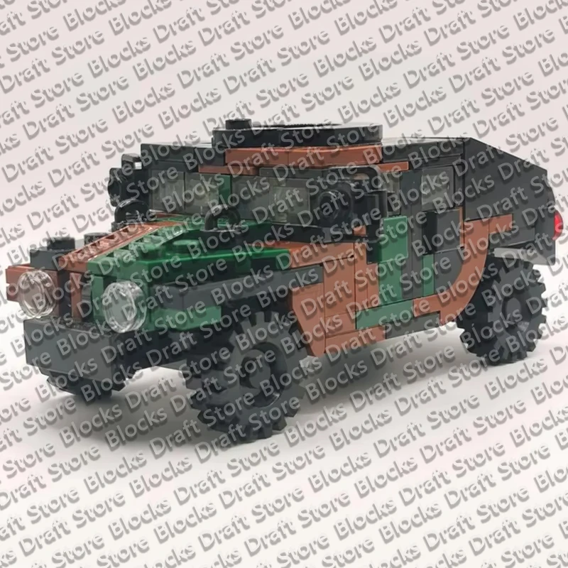 Military Off-Road Vehicle Model MOC Building Bricks War Equipment Modular Technology Gifts Holiday Assemble Toys Suit QWERT