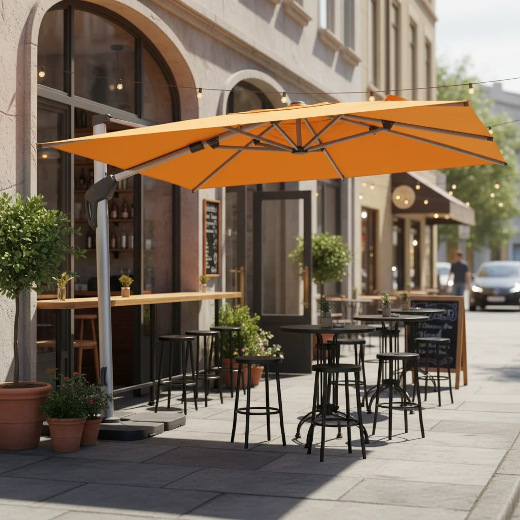 

Современный консольный зонт Modern Resort Roma из алюминия с порошковым покрытием для бассейна и сада