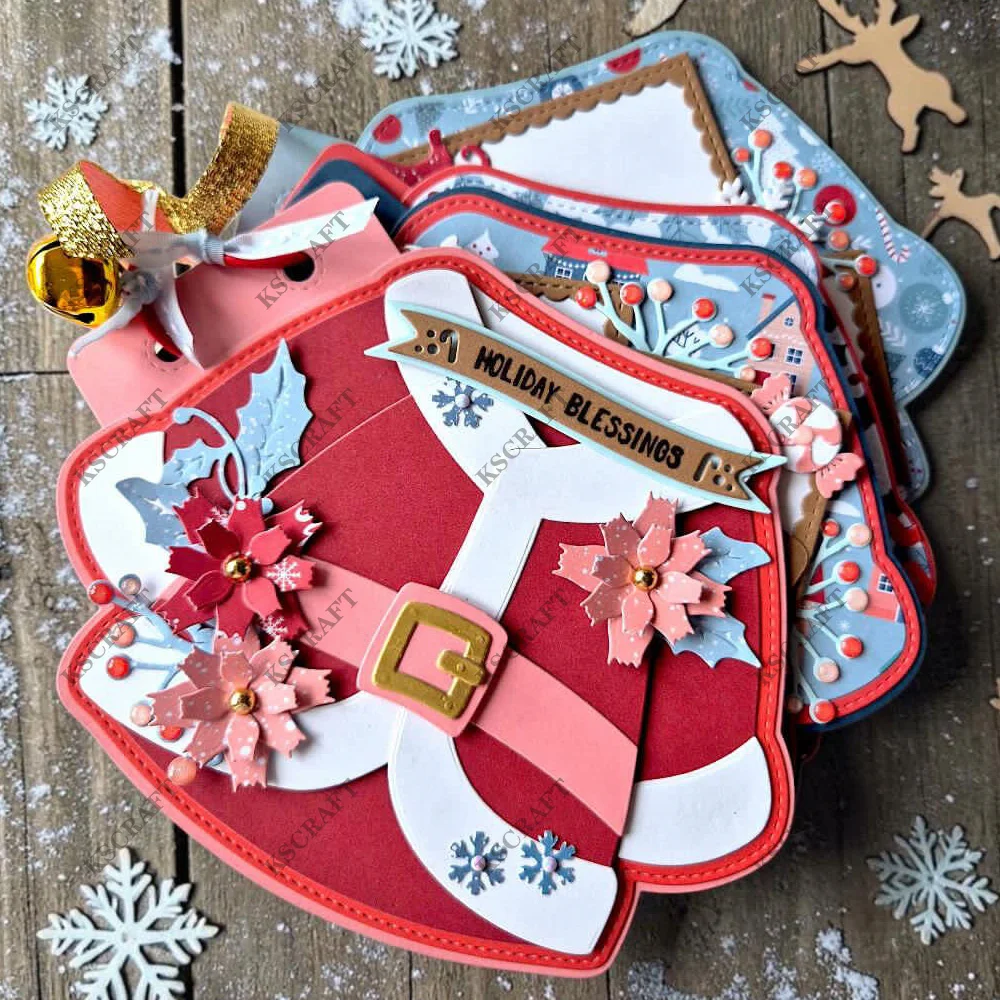 KSCRAFT Santa Suit Mini Album Cutting Dies Stencils for DIY Scrapbooking Decorative Embossing DIY Paper Cards