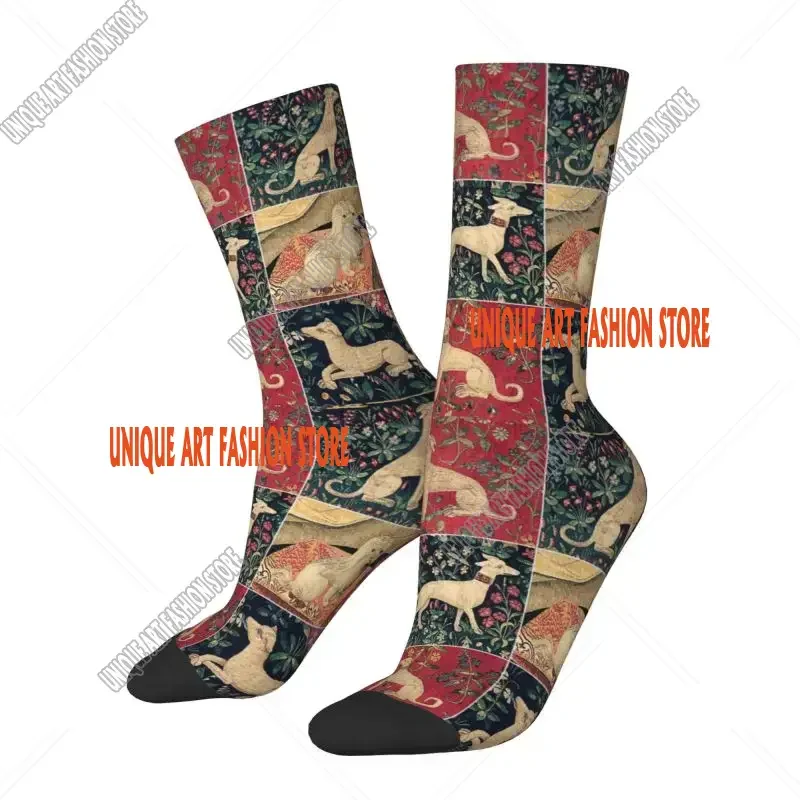 Medieval Greyhound Men Women Male Crew Socks Unisex Funny Whippet Sighthound Dog Spring Summer Autumn Winter Dress Sock