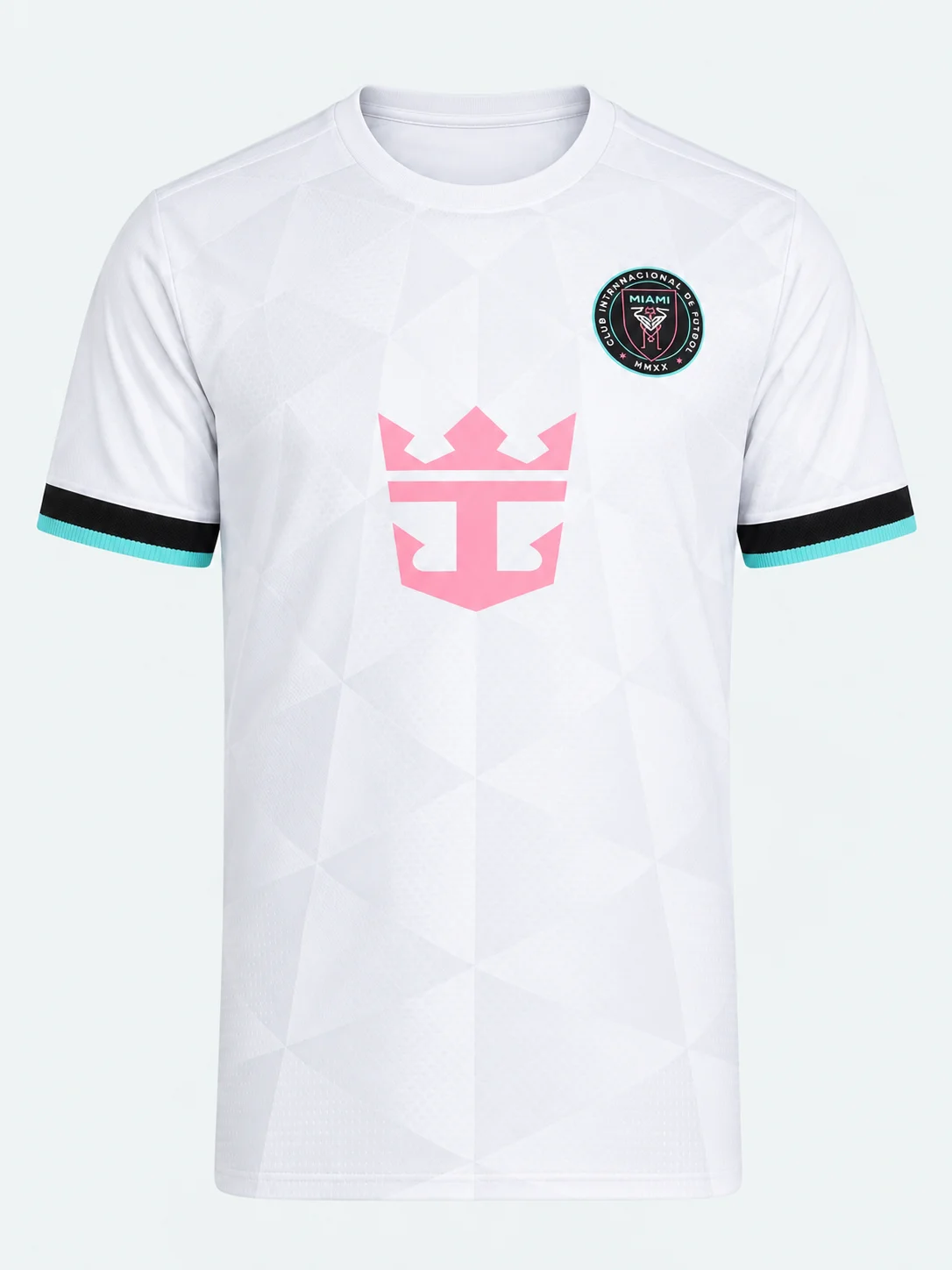 Inter Miami CF 26-27 Home Soccer Jersey Pink Striped Men Short Sleeve Crew Neck Football Shirt Match Training