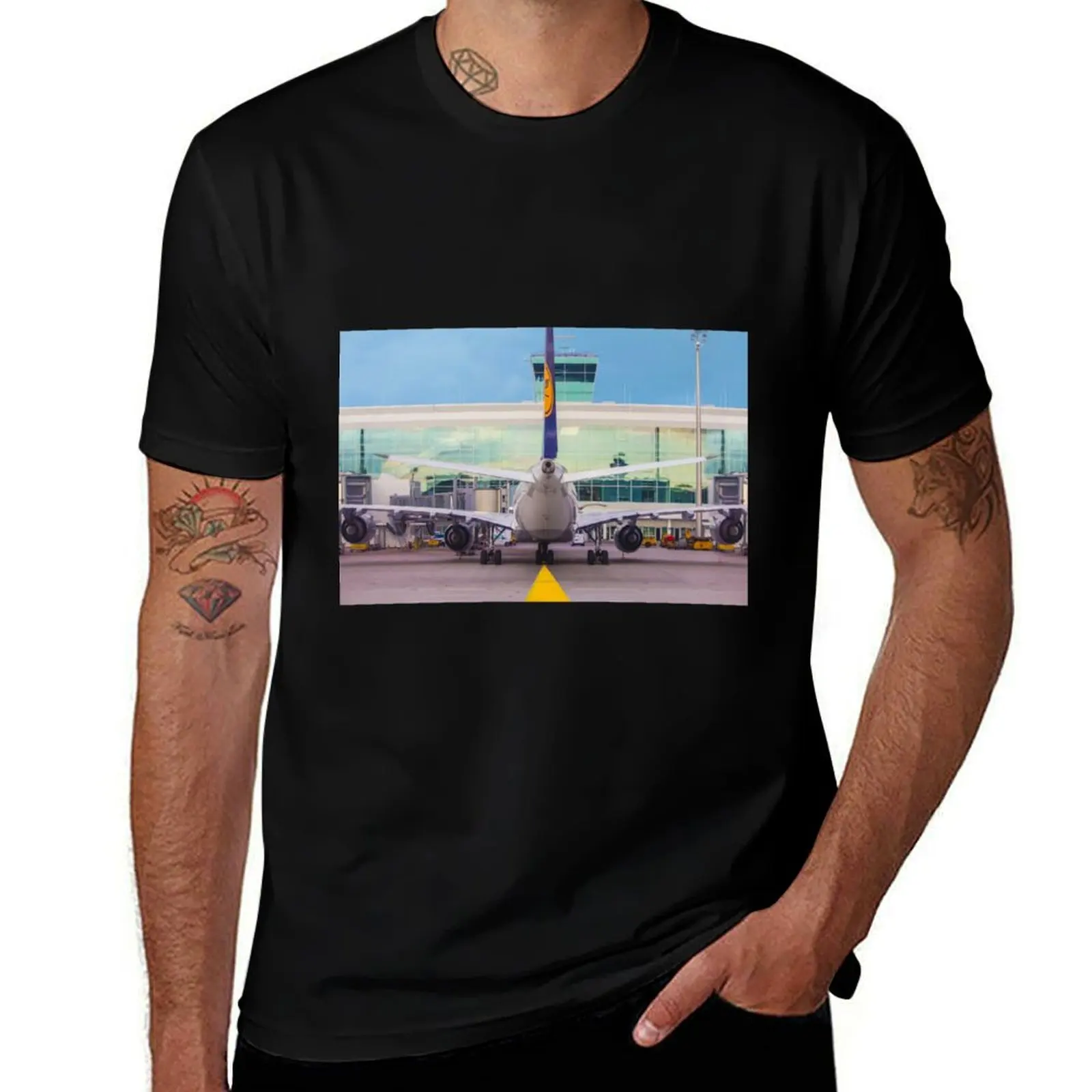 

Munich Airport - Franz Josef Strauss, Germany T-Shirt t shirt for man 100 percent cotton cotton tshirt 100% T-Shirt