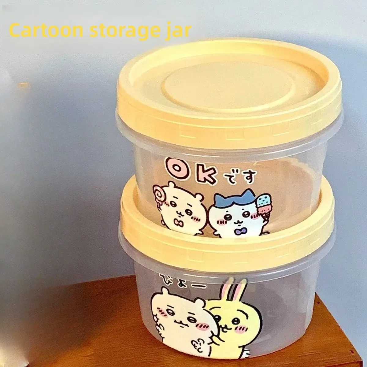 Airtight Sealed Kitchen Storage Container Chiikawa Portable Travel Heat Resistant Lunch Box Snack Fruit Holder Anime Kawaii Cute