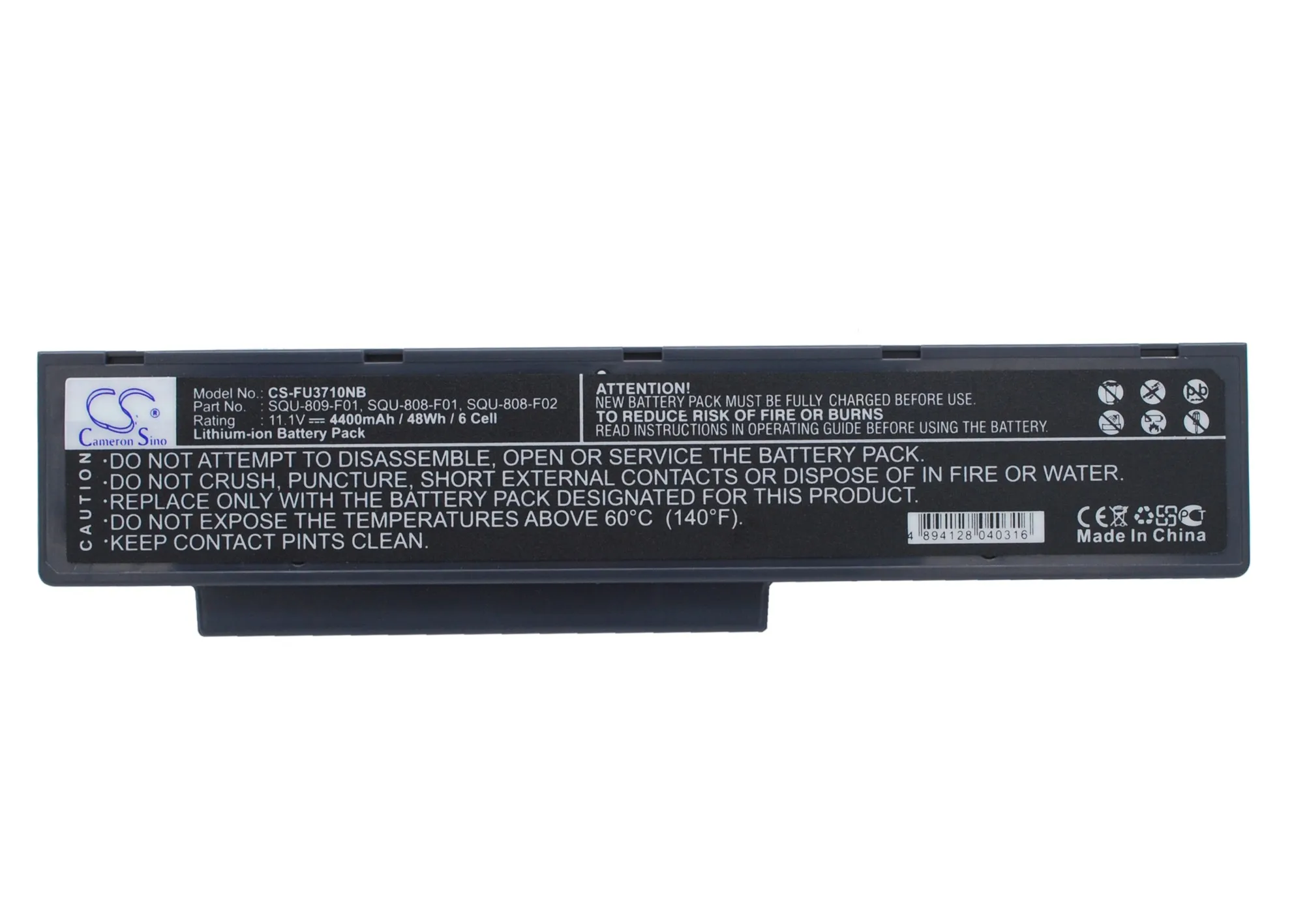 

CS 4400 мАч/48.84Wh Аккумулятор для ноутбука Fujitsu Amilo Li3710,Amilo Li3910,S26393-E048--V613-03-0937,S26393-E048--V661-02-0938