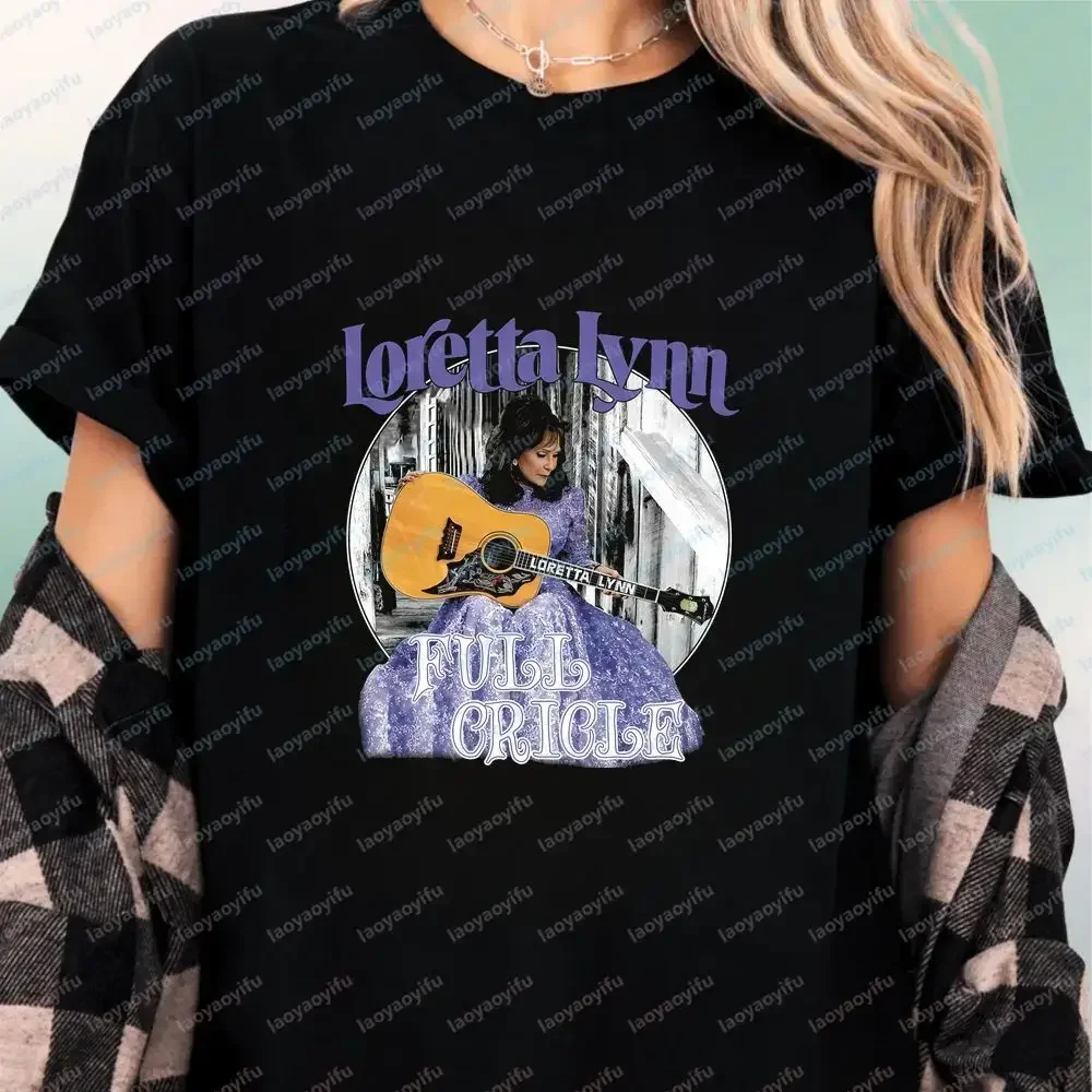 Loretta Lynn - Retro Vintage Style Summer Casual Trendy Multi-Purpose Men's and Women's Round-neck T-Shirt