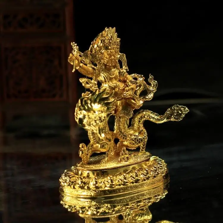 Tantric supplies, alloy Buddha statues religious crafts white God of Wealth Buddha statues, Tibetan God of Wealth Buddha statues