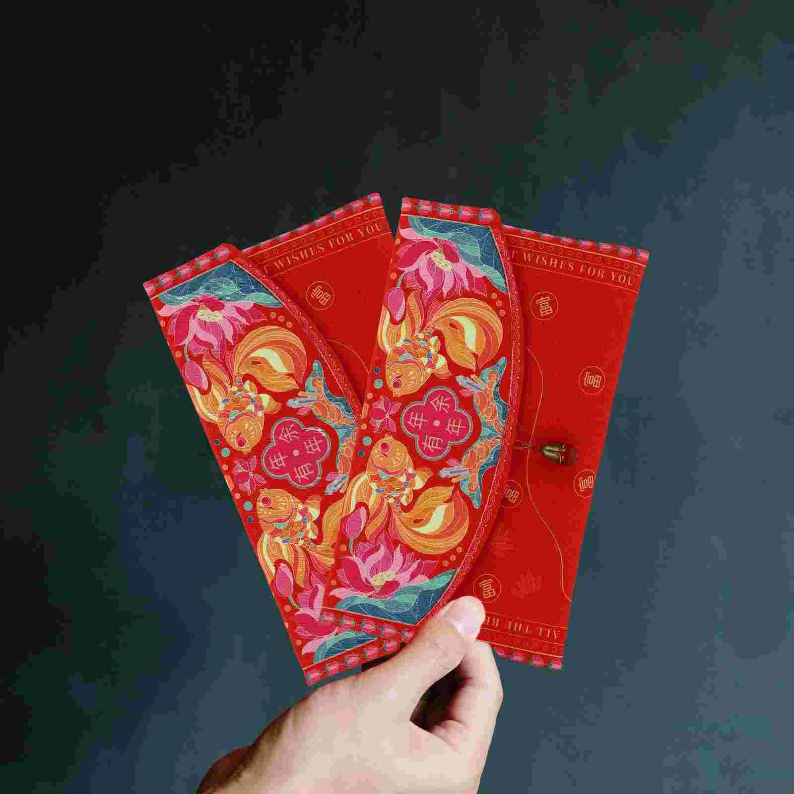 Wallet Red Envelope Purse Chinese New Year Money Packet Twill Satin Silk Envelopes