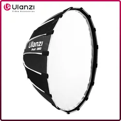 Ulanzi 60cm Foldable Deep Parabolic Softbox Quick Release Diffuser Honeycomb Grid Softbox for Ulanzi V-Mount/40W Light for Godox