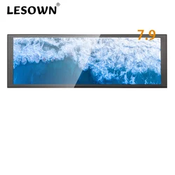 LESOWN 6.9 7.9 inch Long Strip Touchscreen Monitor HDMI PC Temperature Display PC Sensor Panel Display Small Extender Monitor