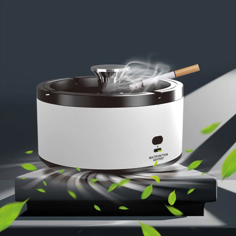 Big Sucking Air Purified Ashtray with Fragrant Tablet Filter Cigarette Tobacco Smoke Ash Dilute Second -Hand Smoke Men's Gift