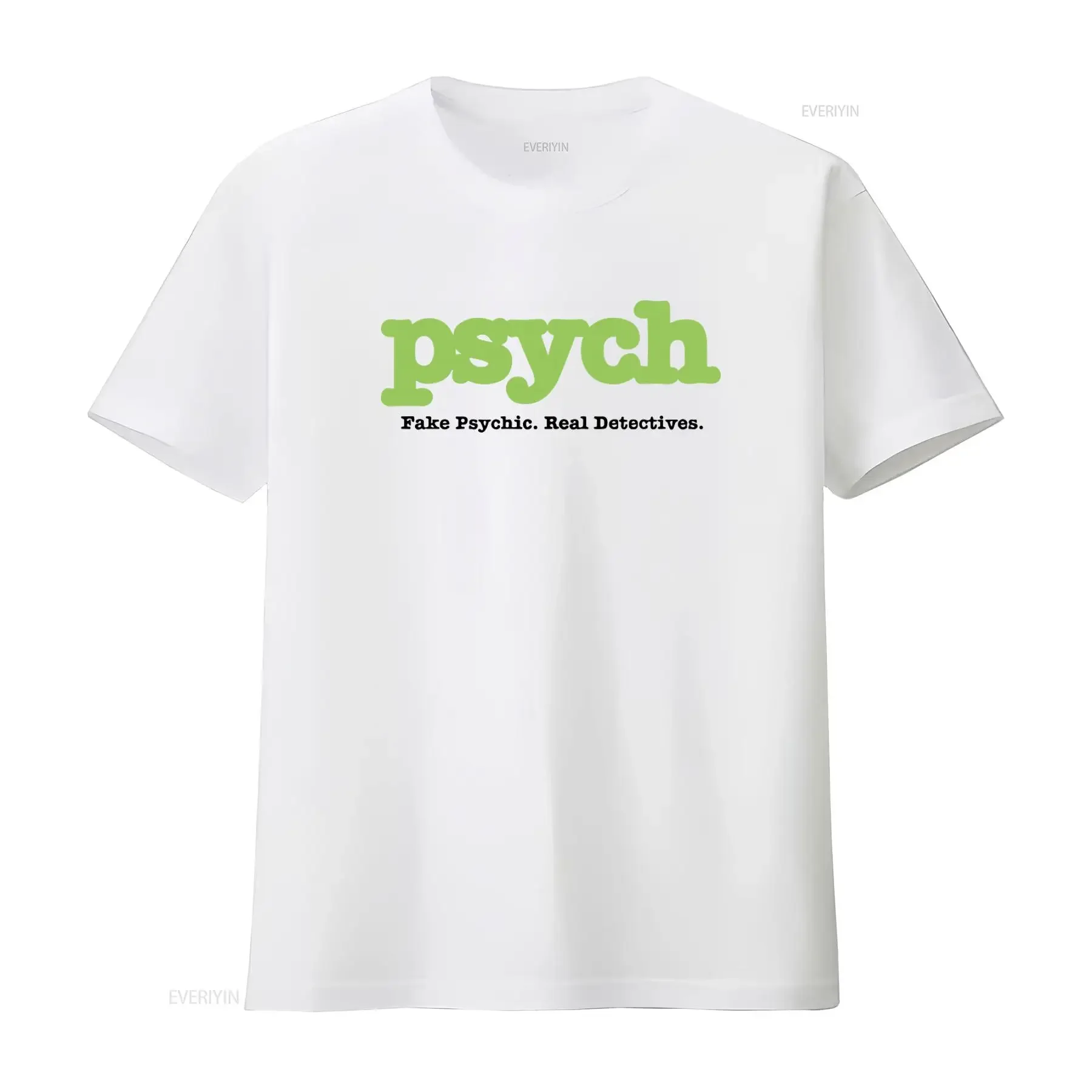 Psych T Shirt Fake Psychic Real Detective Comedy TV Series NBC589 vintage Washed Breathable Stretched Comfortable Versatile