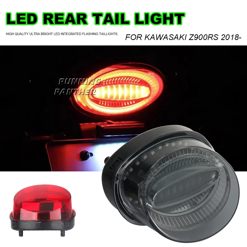 

New Motorcycle Rear Tail Light LED Brake Running Red Smoke Lamp Taillight For Z900RS Z 900 RS Cafe Z900 RS 2018-2024