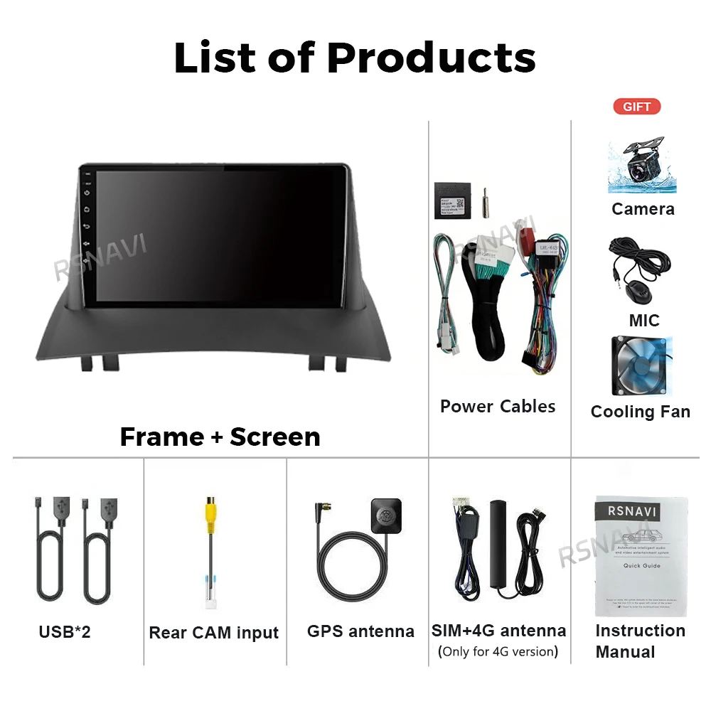 Android16 Carplay Car Radio For Renault Megane 2 2002 2003 2004 2005 - 2009 Navigation GPS Multimedia Player WiFi Stereo Auto BT