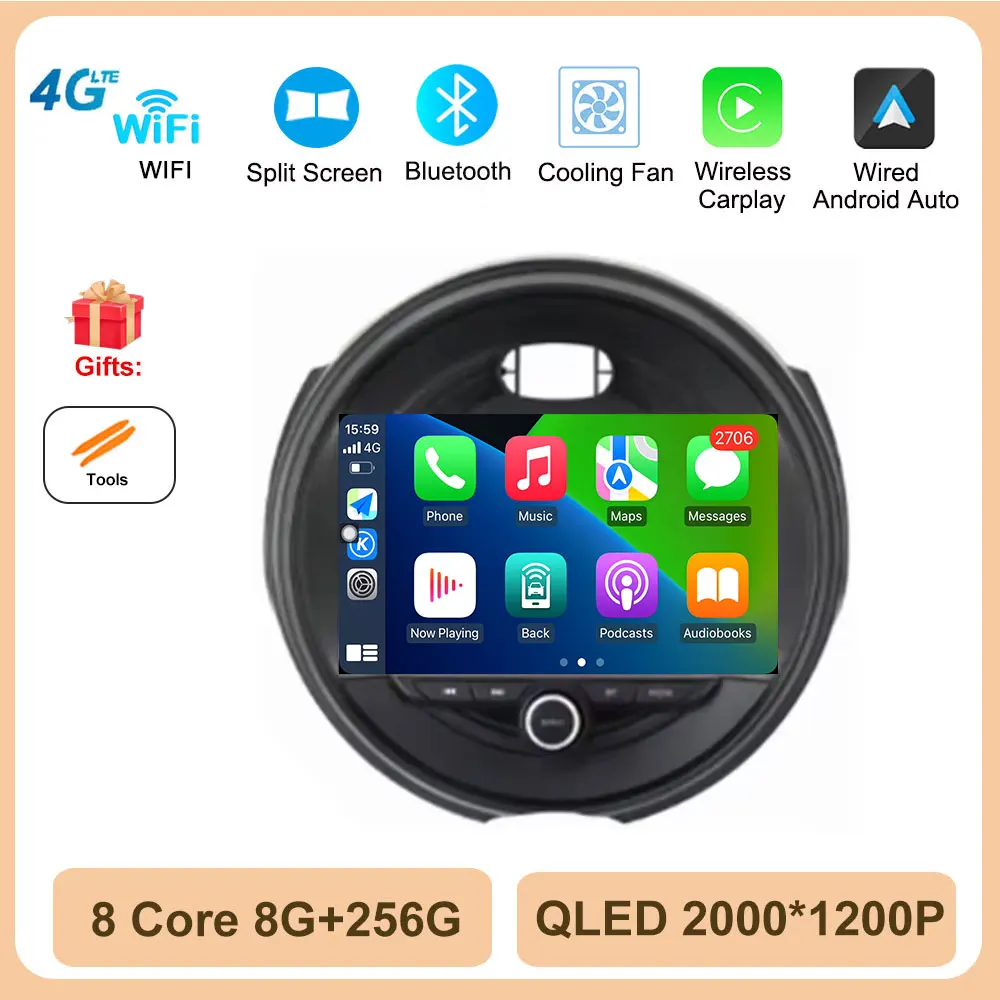 Android 16 Autoradio Stereo Voor BMW MINI Cooper F54 F55 F56 F60 2015-2019 Carplay Auto Radio Multimedia speler 4G WIFI