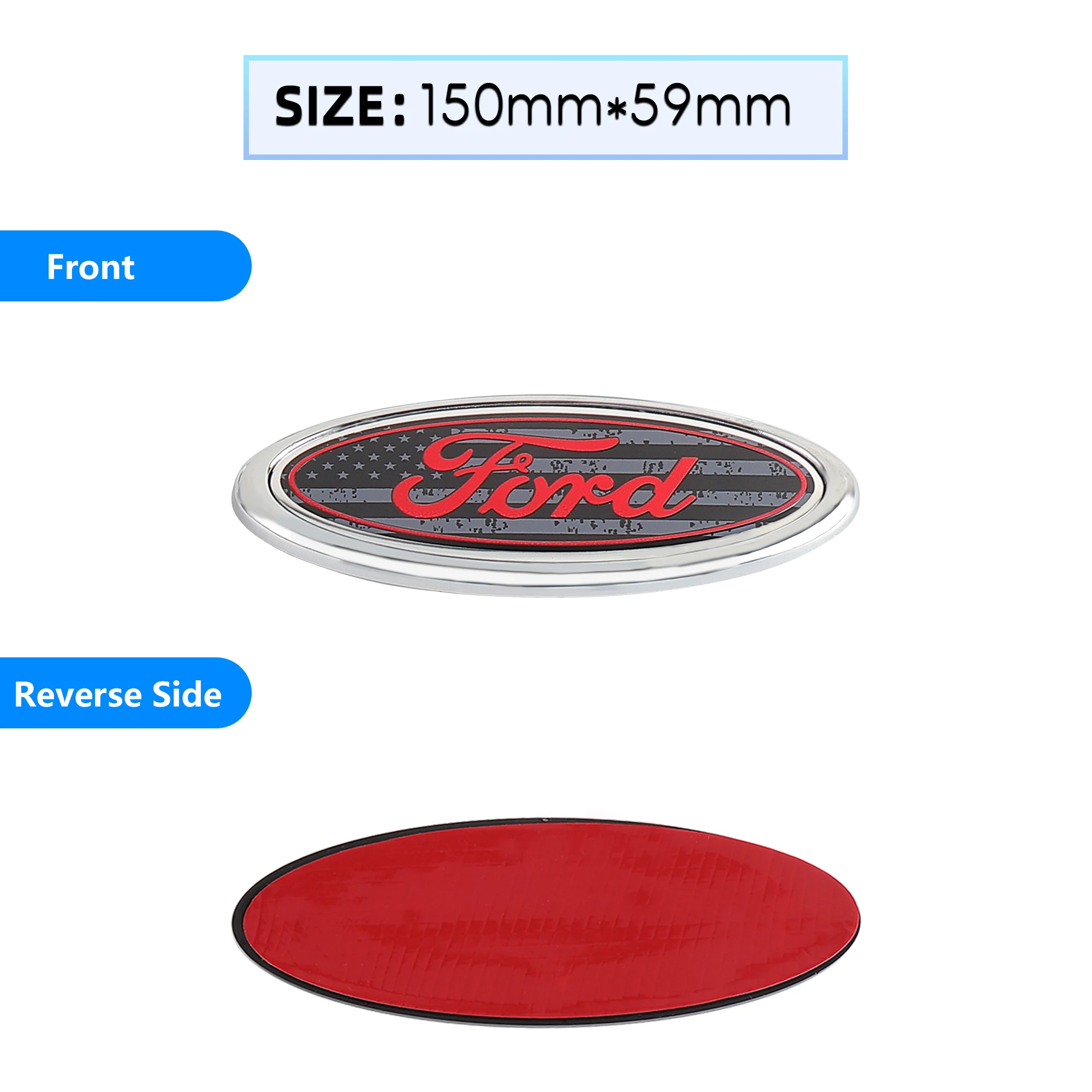 Auto-Fronthauben-Emblem-Aufkleber, Motorhauben- und Kofferraumaufkleber für Ford Fiesta Mondeo Fusion Shelby Edge Mustang Focus Ranger MK2 MK3