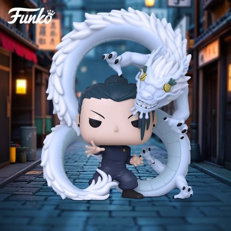 

FUNKO POP Jujutsu Kaisen: Suguru Geto с курчатым духом Дракон Аниме Настольное украшение Орнамент Модель Игрушки Коллекционная модель