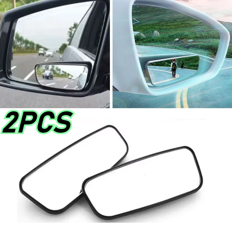 

Pair of Car Blind Spot Mirrors Universal 360° Adjustable Rearview Mirror Oval Wide-Angle Auxiliary Convex Mirror Car Accessories