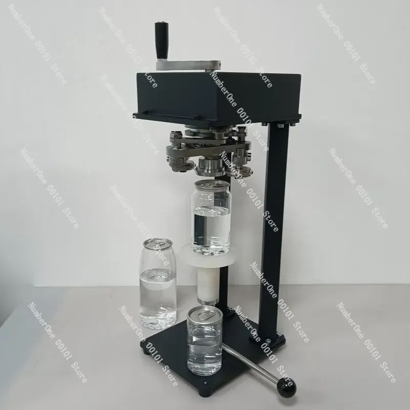 Manual Can Sealing Machine Rocker Type For Milk Tea Beverage PET Bottle Hand Crank Can Sealer Portable Commercial Use
