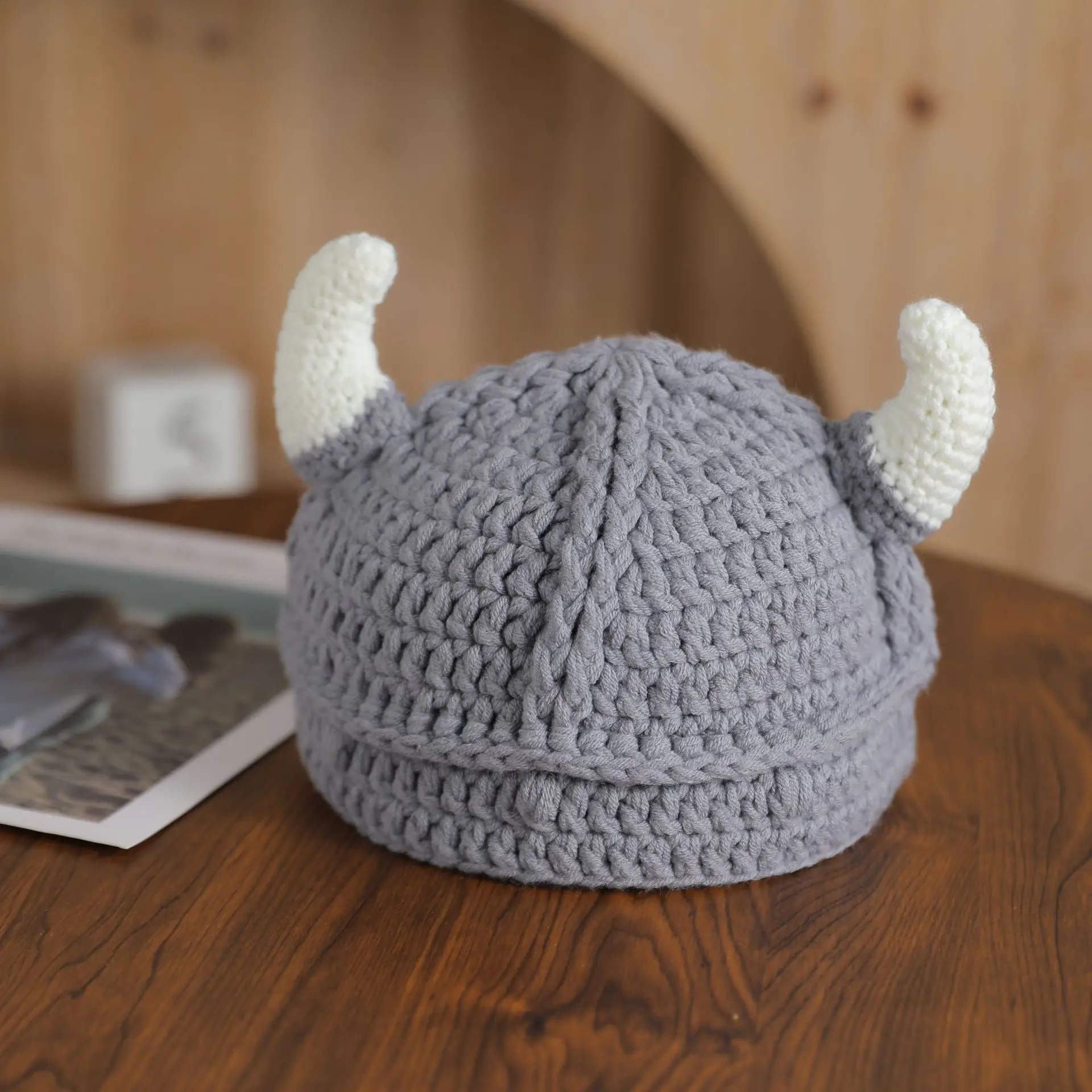 Complete Collection of Men's and Women's Horned Hats Hand-Knitted Hats Whimsical Headwear Halloween Devil Woolly Hats