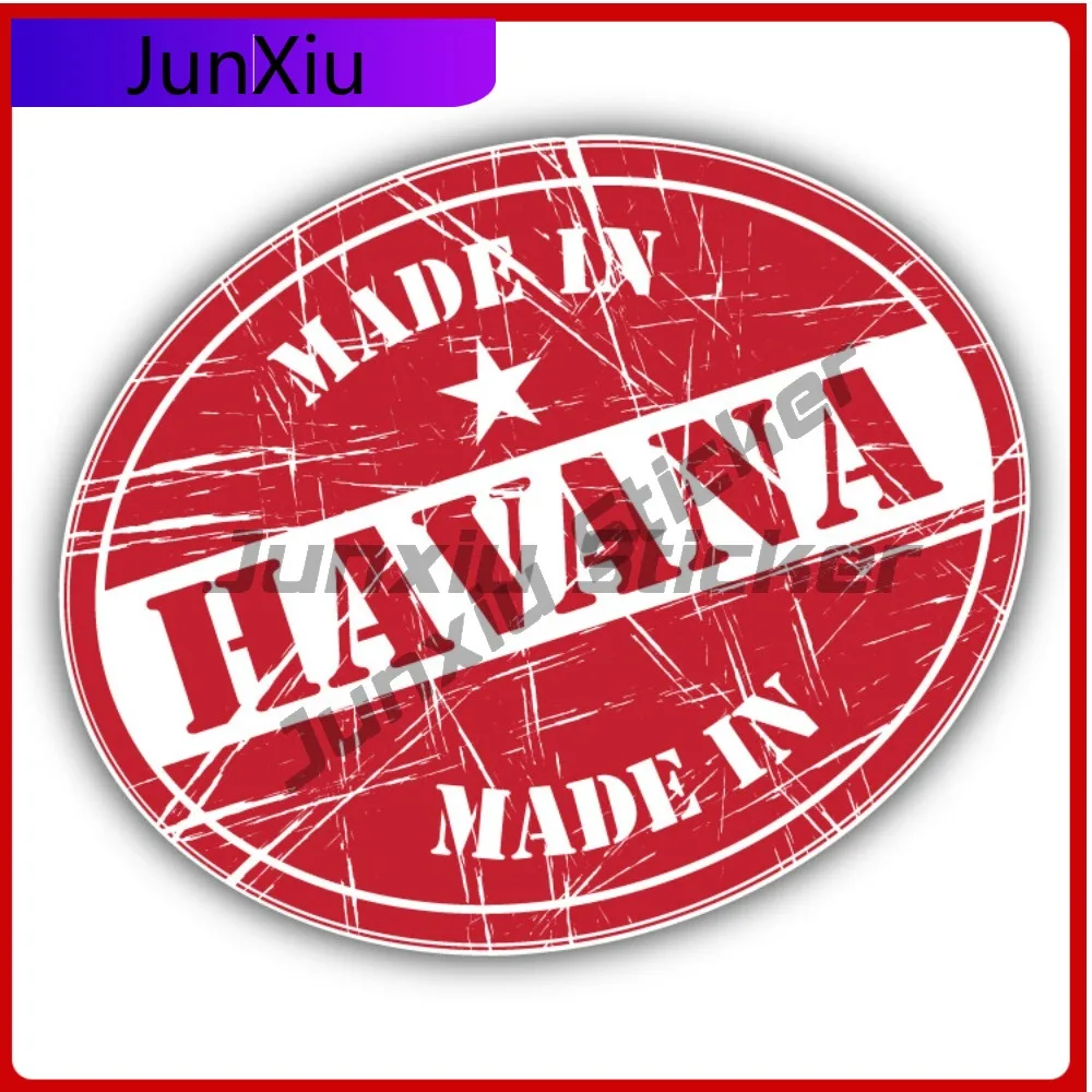 

Made In Havana Creative Sticker Travel Stamp Car Decal Bumper Stickers Funny Style Helmet Use For Door Auto Styling Accessory