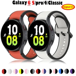 Correa oficial 1:1 para Samsung Watch 6/5/4 44mm 40mm Watch5 Pro 45mm edición a medida deportiva 20mm banda Galaxy 6 Classic 43mm 47mm