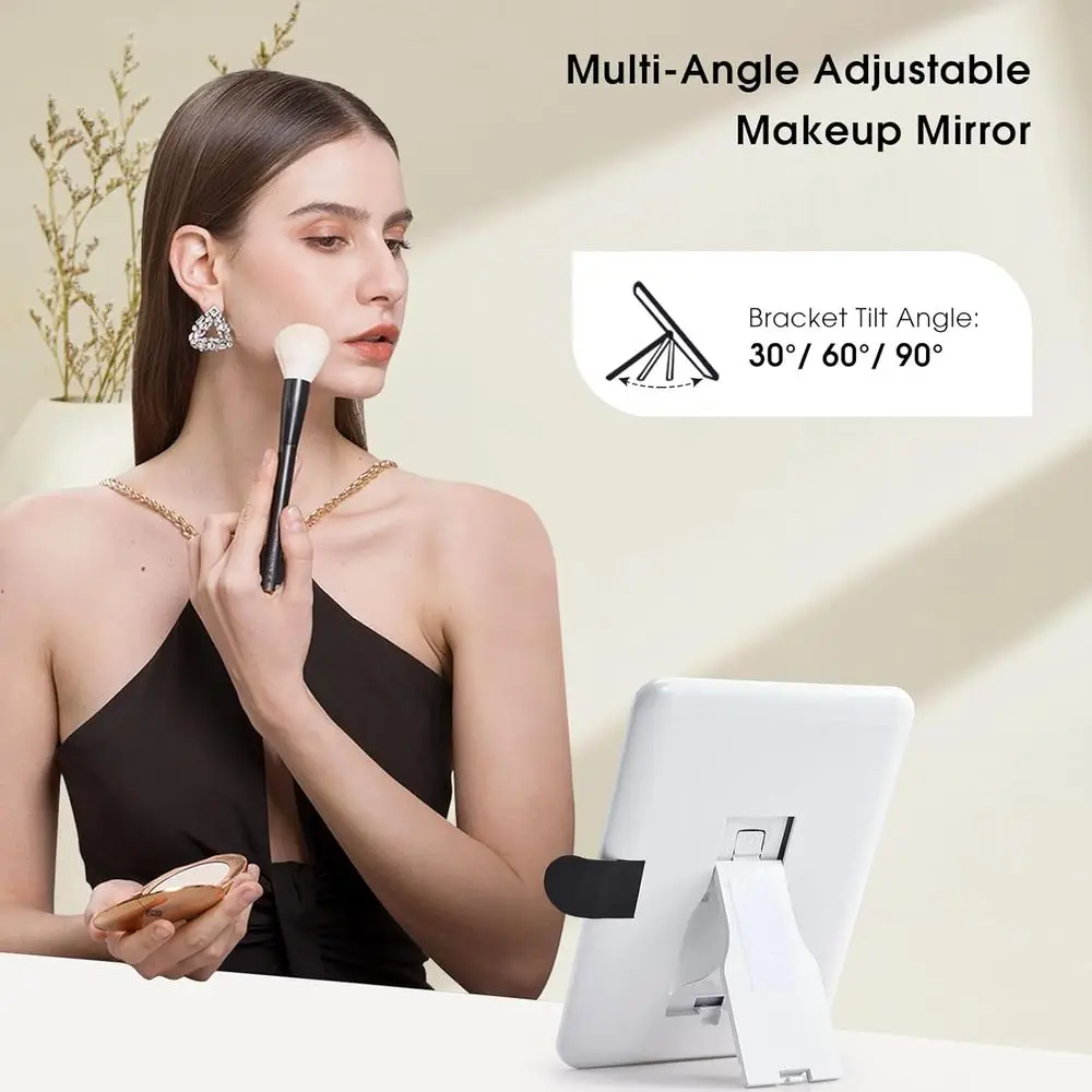 LED-beleuchtetes 11.4-Reise-Make-up-Etui mit einstellbarer Helligkeit, 3-Farben-Optionen und Organizer für Kosmetika und Pinsel