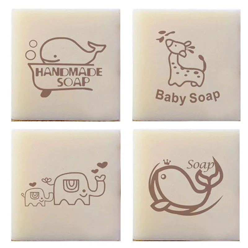 Transparent Natural Elephant Clear Soap Stamp, Cartoon Animal Soap Stamps, Acrylic Stamp, Custom for Soap and Cookie