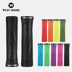 WEST BIKING MTB Bicycle Grips Shockproof Bike Handlebar Cover Anti-Slip Lockable Grips Ergonomic Cycling Rubber Handle Grips