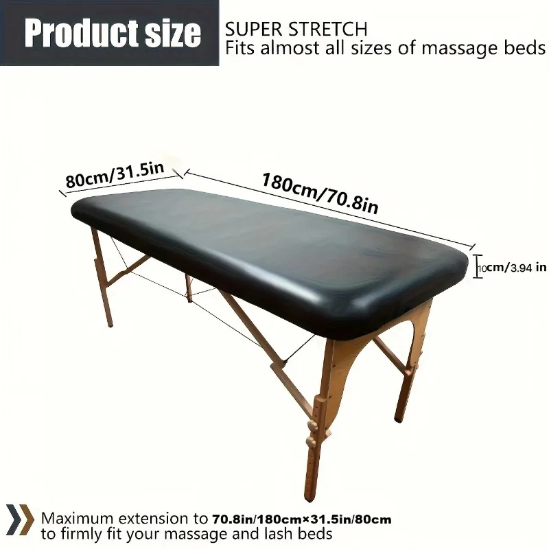 PU Leather Massage Table Cover Beauty Bed Sheet Fitted Cover Spa Salon Protection view 6